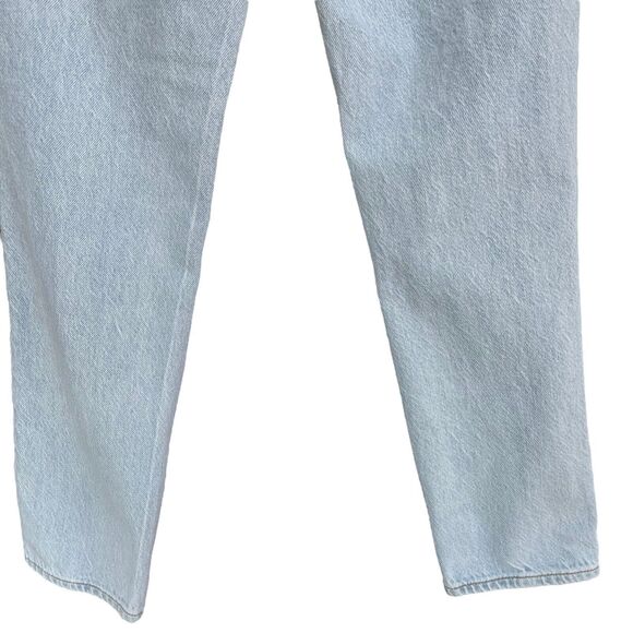 Pacsun SZ 24 Mom Jeans Mid-Rise Zip-Fly Distressed Rips Pockets Light Wash Blue - Picture 6 of 11